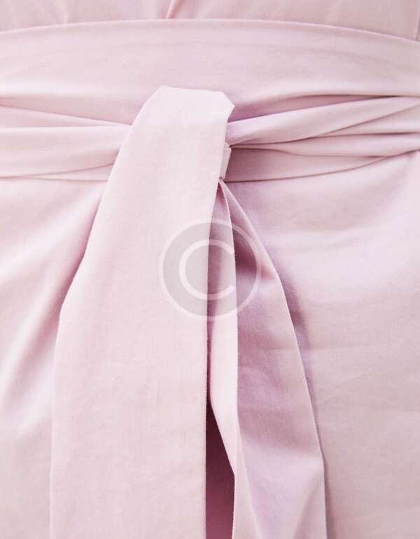 Shirt With Puffy Sleeves and Bow at the Waist - Image 5
