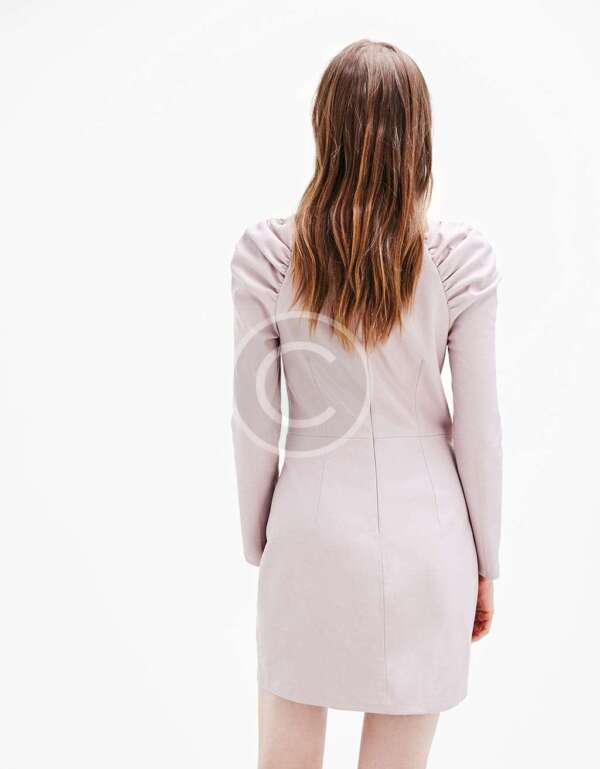 Printed Pink Long-Sleeve Dress - Image 4